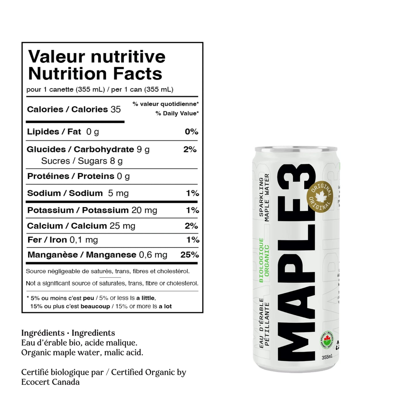 Sparkling Organic Maple Water (Original)