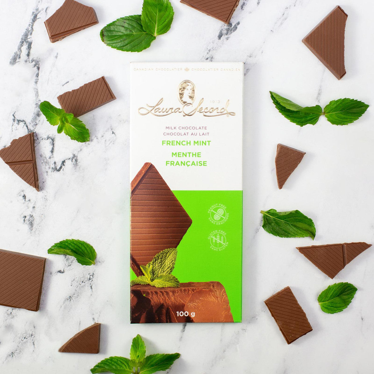 LauraSecord French Mint Chocolate Bar