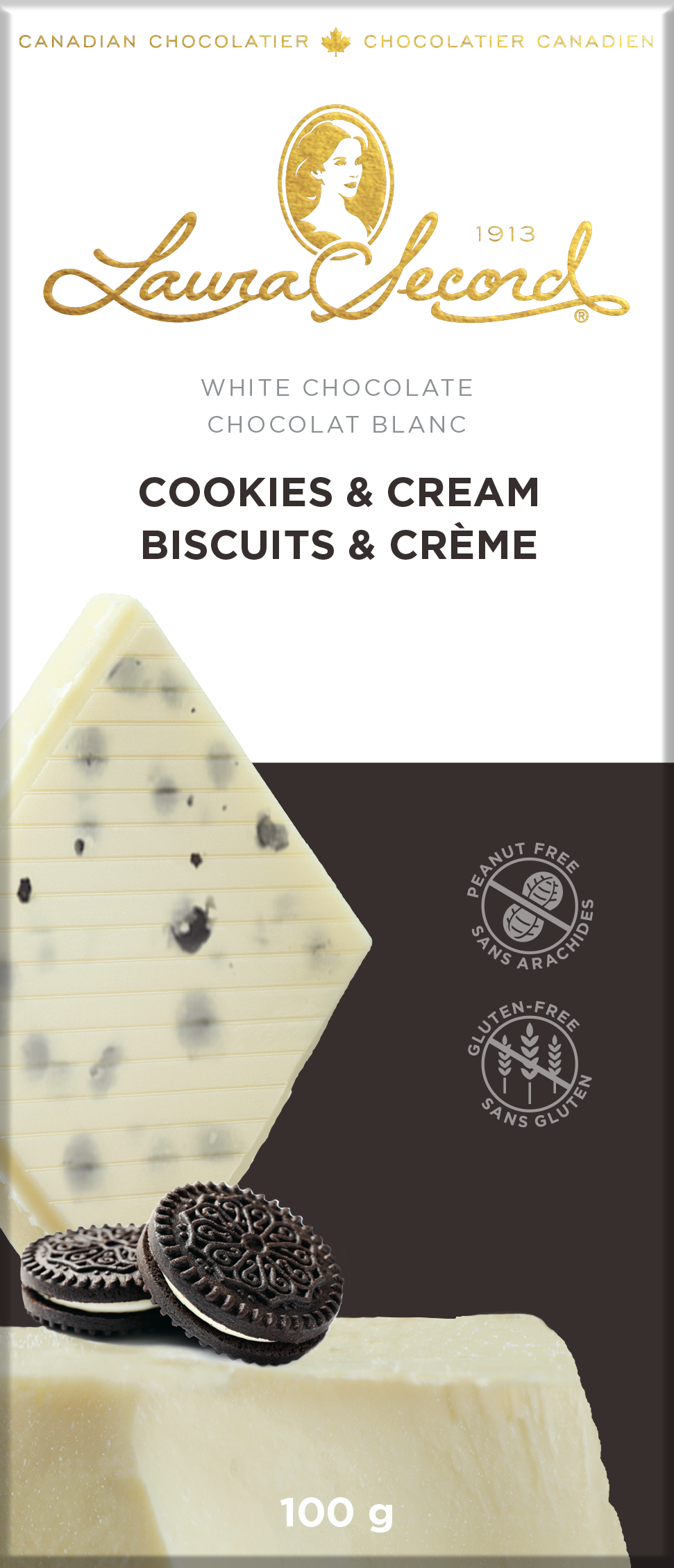 LauraSecord Cookies & Cream White Chocolate Bar