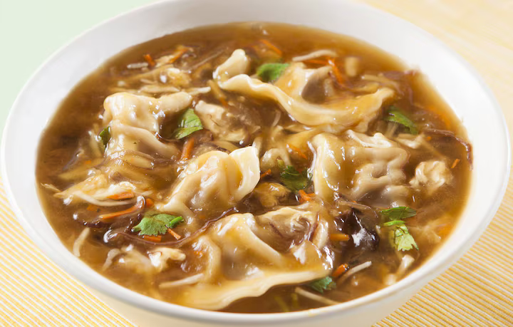 Hot & Sour Vegetable Dumpling Soup