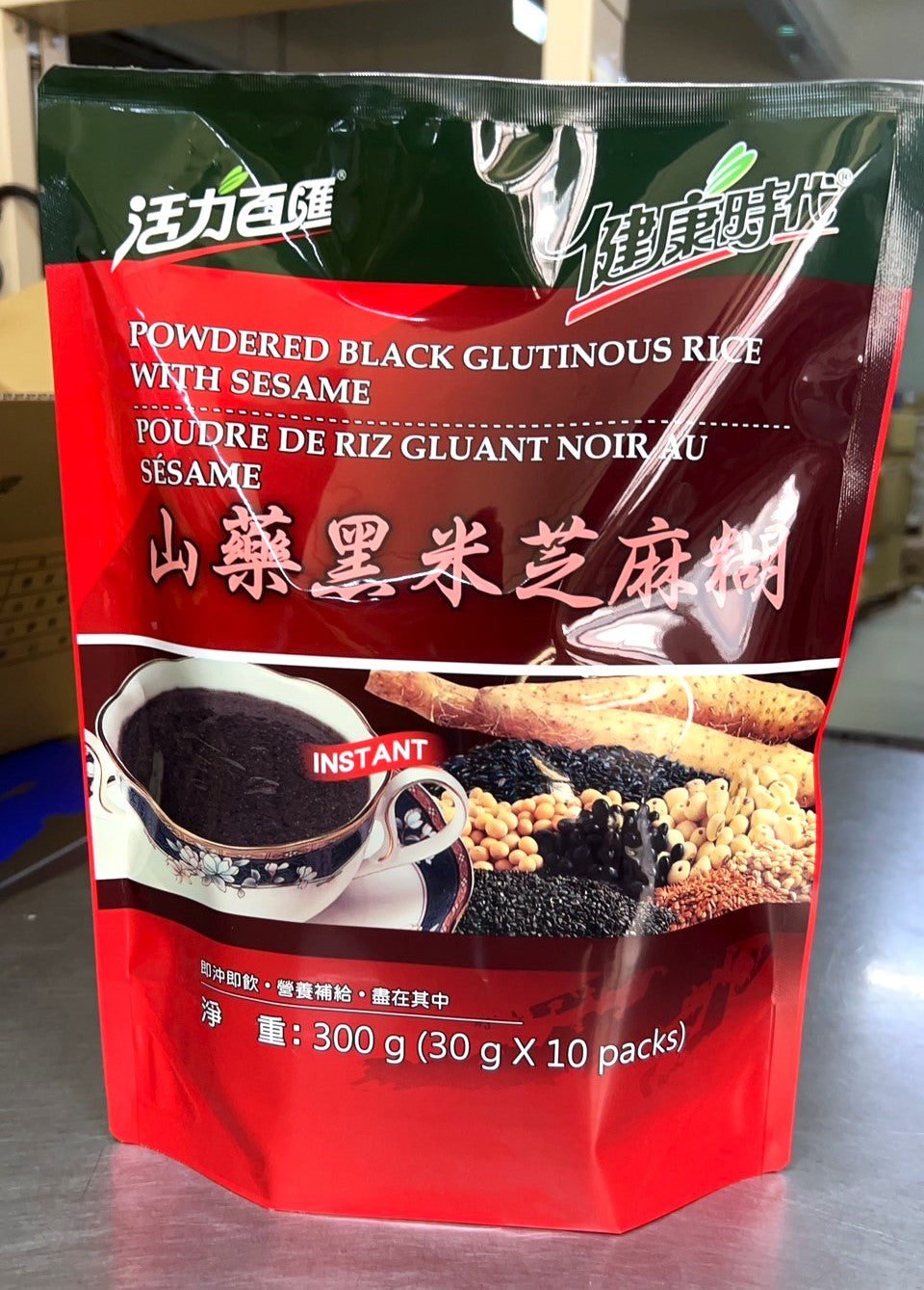 HealthStyle Powdered Black Glutinous Rice with Sesame 健康時代 山藥黑米芝麻糊（10入）